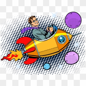 Riding In Rocket Ship Clip Art, HD Png Download - younique logo png
