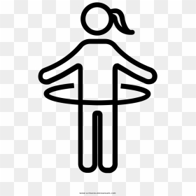 Hula Hoop Coloring Page - Hoop For Coloring, HD Png Download - hula hoop png