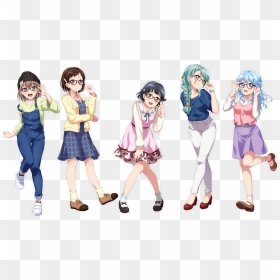 Transparent Anime Glasses Png - Bang Dream! Girls Band Party, Png Download - anime glasses png