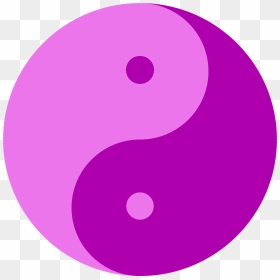 Yin-yang In Magenta Clip Arts - Yin Yang Purple Pink, HD Png Download - yin and yang png