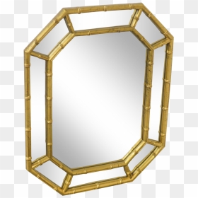 Faux Bamboo Vintage Gold Frame Wall Mirror Chairish - Architecture, HD Png Download - bamboo frame png