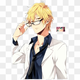 Anime Boy Glasses - Anime Boy With Glasses, HD Png Download - anime glasses png