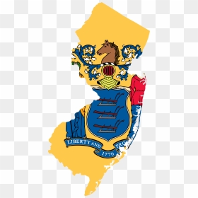 New Jersey State Map Flag, HD Png Download - new jersey png