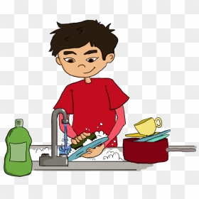5 Ways To Teach A Child To Be Mindful During An Ordinary - Washing Dishes Clip Art, HD Png Download - dishes png