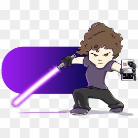 Cartoon, HD Png Download - purple lightsaber png