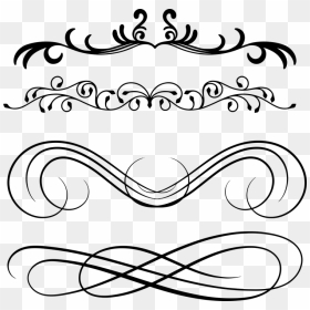Calligraphy, HD Png Download - swirl divider png