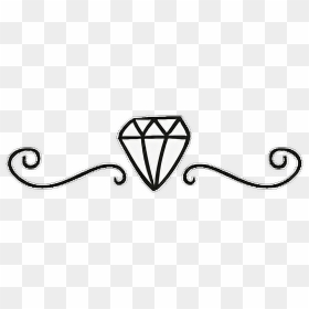 #diamond #swirl #divider #frame #border #decor #decoration, HD Png Download - swirl divider png