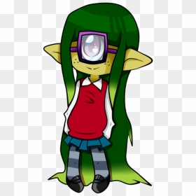 Cyclops Girl By Riverfisk - Cyclops With Glasses Clipart, HD Png Download - anime glasses png