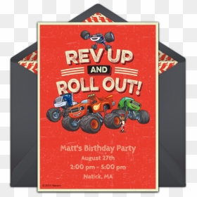 Blaze Monster Truck Invitations, HD Png Download - blaze and the monster machines png
