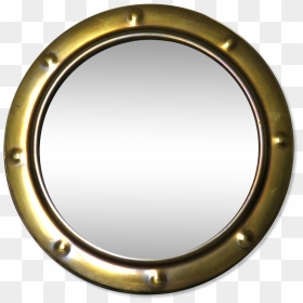 Curved Glass Mirror And Brass Porthole 39x39cm - Porthole, HD Png Download - porthole png