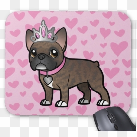 Black French Bulldog Cartoon, HD Png Download - french bulldog png