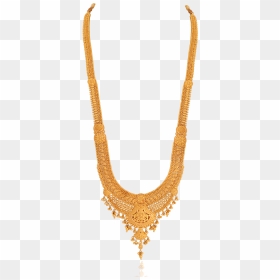 Chandbali Pendant Haram Necklace - Necklace, HD Png Download - gold necklace png
