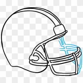 Drawing Cowboys Football Helmet Transparent Png Clipart - Cartoon Football Helmet Drawing, Png Download - cowboys helmet png