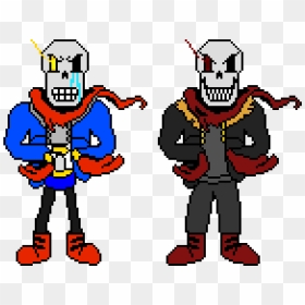 Undertale & Underfell - Undertale Papyrus And Underfell Papyrus, HD Png Download - undertale papyrus png