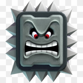 Thwomp Mario, HD Png Download - mario block png