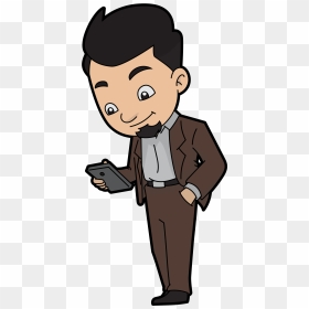 White Collar Jobs Cartoon, HD Png Download - text message png