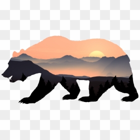 California Grizzly Bear American Black Bear California - Black California Bear Png, Transparent Png - california bear png