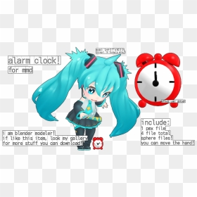 Image Freeuse Stock Mmd Dl Clock Movable - Cartoon, HD Png Download - clock hand png