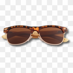 Real Bamboo Tortoise Frame Browline Style Retroshade - Celine Oversized Cat Eye Orange Sunglasses, HD Png Download - bamboo frame png