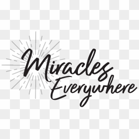 Black & White Version Miracles Everywhere Logo - Miracles Black And White, HD Png Download - new jersey png