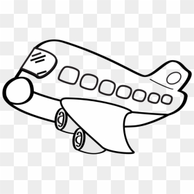 Airplane Clipart Black And White, HD Png Download - plane clipart png