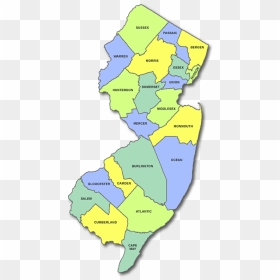 New Jersey State Png Map - Map Of New Jersey, Transparent Png - new jersey png