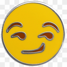 Smirk Emoji Pin - Smiley, HD Png Download - smirk emoji png