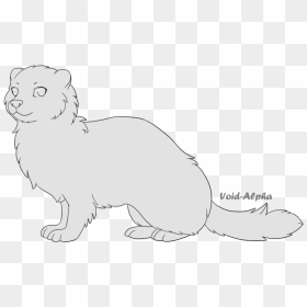 Clipart Free Stock Cat Whiskers Ferret Weasels Otter, HD Png Download - cat whiskers png