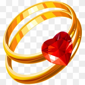 Wedding Rings Clipart Png Clipground - Wedding Rings, Transparent Png - ring clipart png