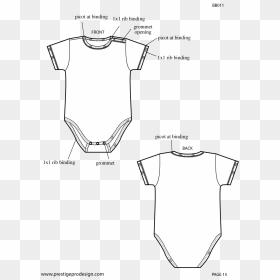 Template Design Templates Baby - Baby Onesie Template Back, HD Png Download - baby onesie png