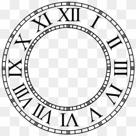 Cool Clock Drawing At - Roman Numerals Clock Png, Transparent Png - clock hand png