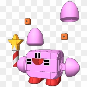 Aka Bandai"s Kirbys Dreamland Star Rod Kirby Plush - Star Rod Kirby Plush, HD Png Download - cartoon star png