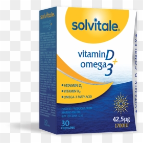 Solvitale D3 Omega 3 - Box, HD Png Download - omega png