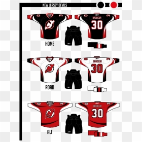 New Jersey Devils In Uniforms That Give A Nod To Old - New Jersey Devils New Jerseys, HD Png Download - new jersey png