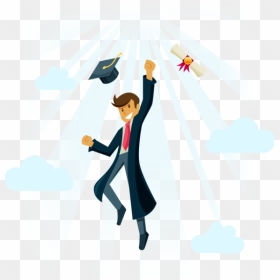Graduation Ceremony Student Clip Art Image Vector Graphics - Illustration, HD Png Download - graduation clipart png