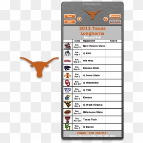 Transparent Texas Longhorns Png - Notre Dame Football Schedule 2018 Printable, Png Download - texas longhorns logo png