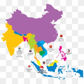 Creative Contact Form - South East Asia Region Map, HD Png Download - asia png