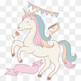 Painted Hand Illustration Unicorn Free Transparent - Mane, HD Png Download - unicorn clipart png