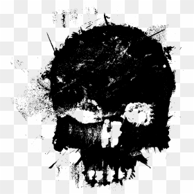 Aesthetic Overlay Grunge Skull Png, Transparent Png - png skull