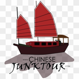 Chinese Boat Clipart, Png Download - Black And White, Transparent Png - boat clipart png