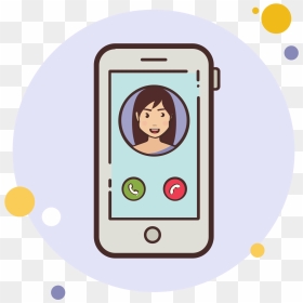 Brunette Girl Phone Call Icon - Portable Network Graphics, HD Png Download - call icon png