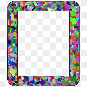 Confetti Frame 1 Clip Arts - Picture Frame, HD Png Download - confetti vector png