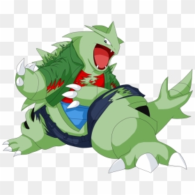 Pokémon X And Y Green Fictional Character Vertebrate - Clip Art, HD Png Download - tyranitar png