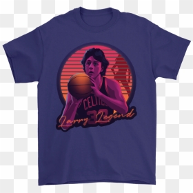 Gildan Mens T-shirt / Purple / S Retro Larry Bird Shirt - Larry Bird, HD Png Download - larry bird png