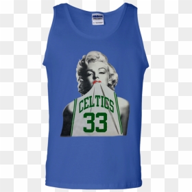 Marilyn Monroe Wearing A Larry Bird Celtics T Shirt - Marilyn Monroe, HD Png Download - larry bird png