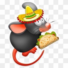 Mexican Mouse With Taco Clipart - Taco, HD Png Download - taco emoji png