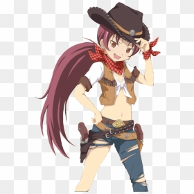 Kyoko Cowgirl Transparent By - Cowboy Girl Anime Png, Png Download - cowgirl png