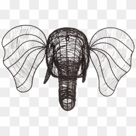Nkuku Eko Wire Elephant Head , Png Download - Nkuku Eko Wire Elephant Head In Rust, Transparent Png - elephant head png