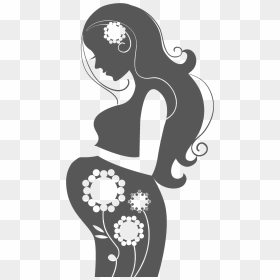 Women Transparent Pregnant - Happy Birthday Pregnant Lady, HD Png Download - pregnant silhouette png