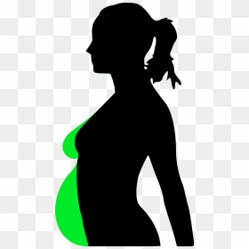 Pregnancy Woman Cartoon Clip Art - Pregnant Clip Art, HD Png Download - pregnant silhouette png